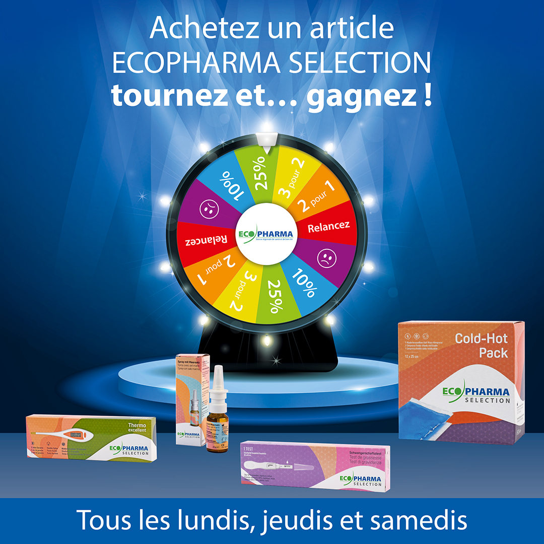 Achetez un article ECOPHARMA SELECTION, tournez et…gagnez jusqu’au 15 mai